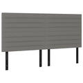 Vidaxl Dark Gray Fabric Headboards, Set Of 4, Classic Design, Solid Larch Wood, Foam Filled, Suitable For Any Bedroom