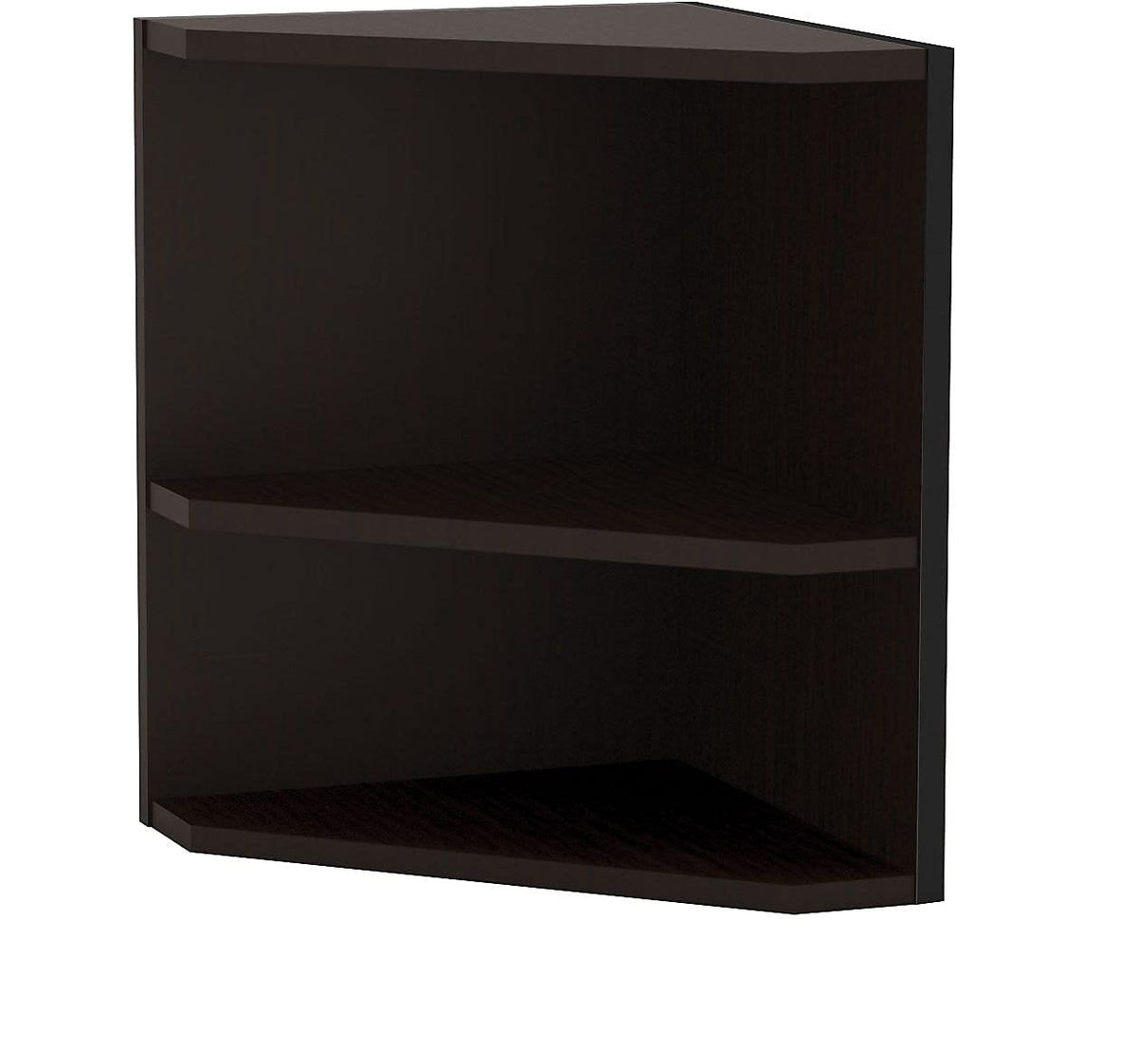 Safco Mayline Mnpoldc Medina Shelved Corner Support For Use With 63&quot; Mnh63 And 72&quot; Mnh72 Hutch, (Qty. 1), Mocha Laminate