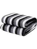 Home Stylish Soft Warm Fleece Blanket Throw Microfiber Plush Blanket (Striped Set of 1, Double)
