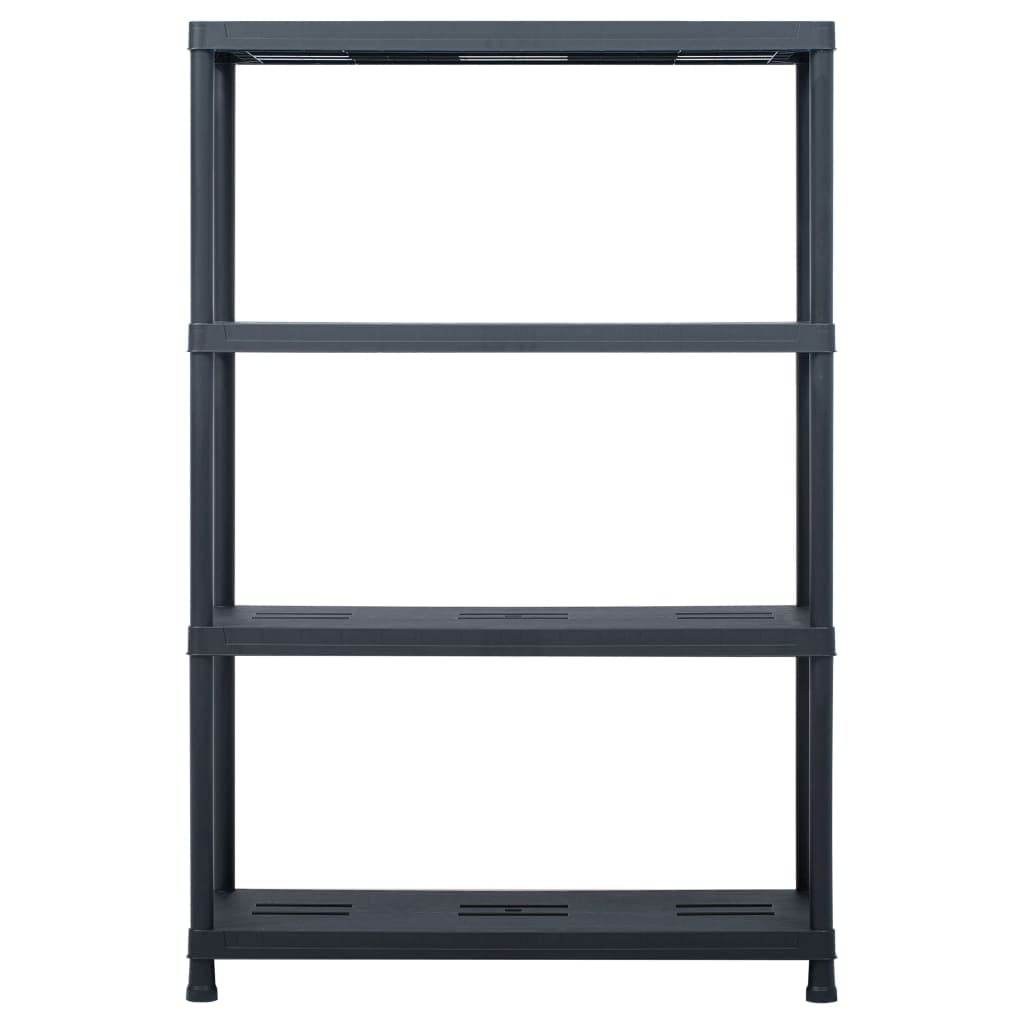 vidaXL Storage Shelf Rack Black Plastic Standing Shelf Organizer Multi Models