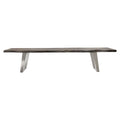 Titan Espresso Wood/Silver Metal Accent Bench by Diamond Sofa