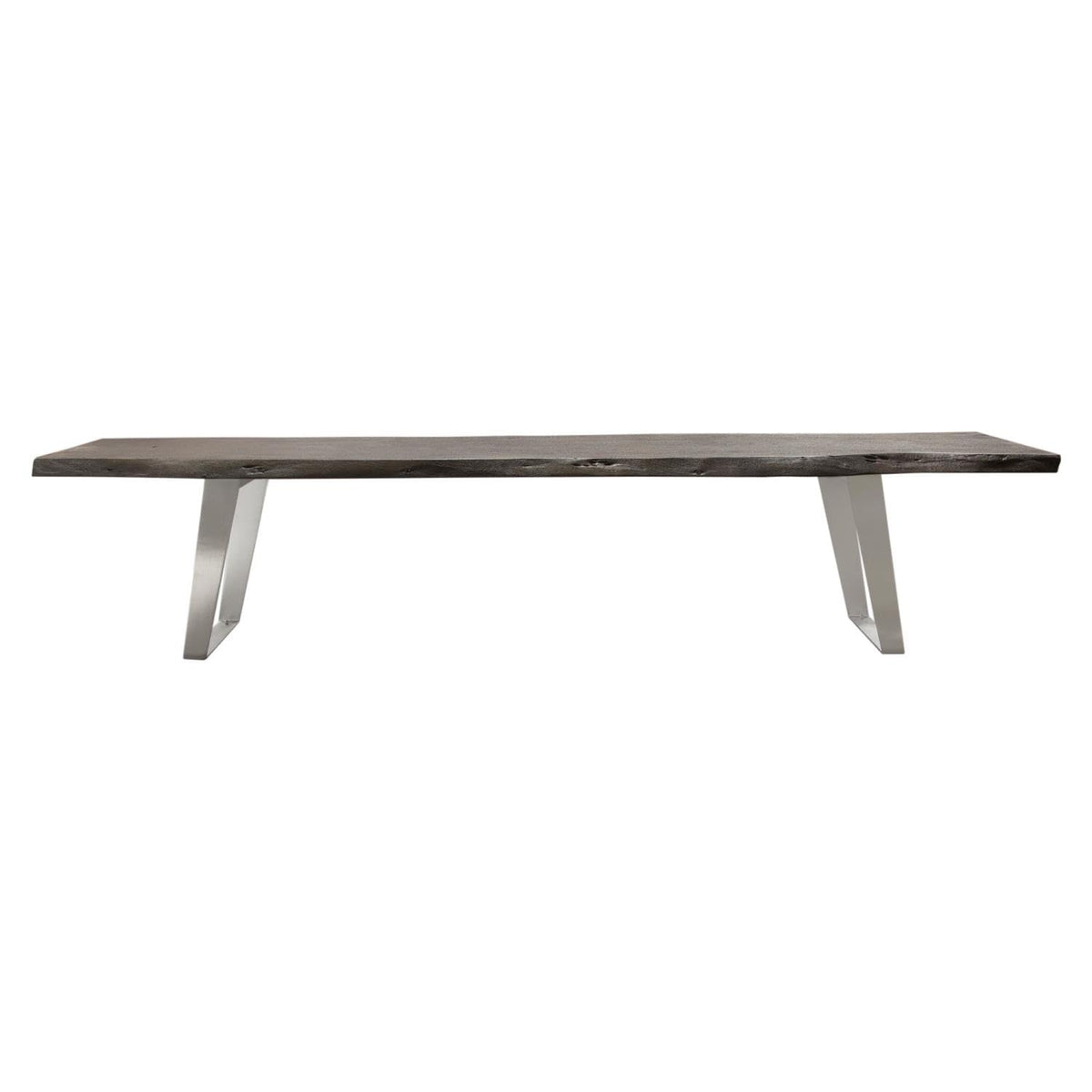 Titan Espresso Wood/Silver Metal Accent Bench by Diamond Sofa