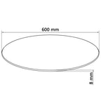 vidaXL Round Table Top - 23.6" Tempered Glass Transparent - Durable, Easy to Clean, Versatile Use for Dining Tables, Coffee Tables, Garden Tables