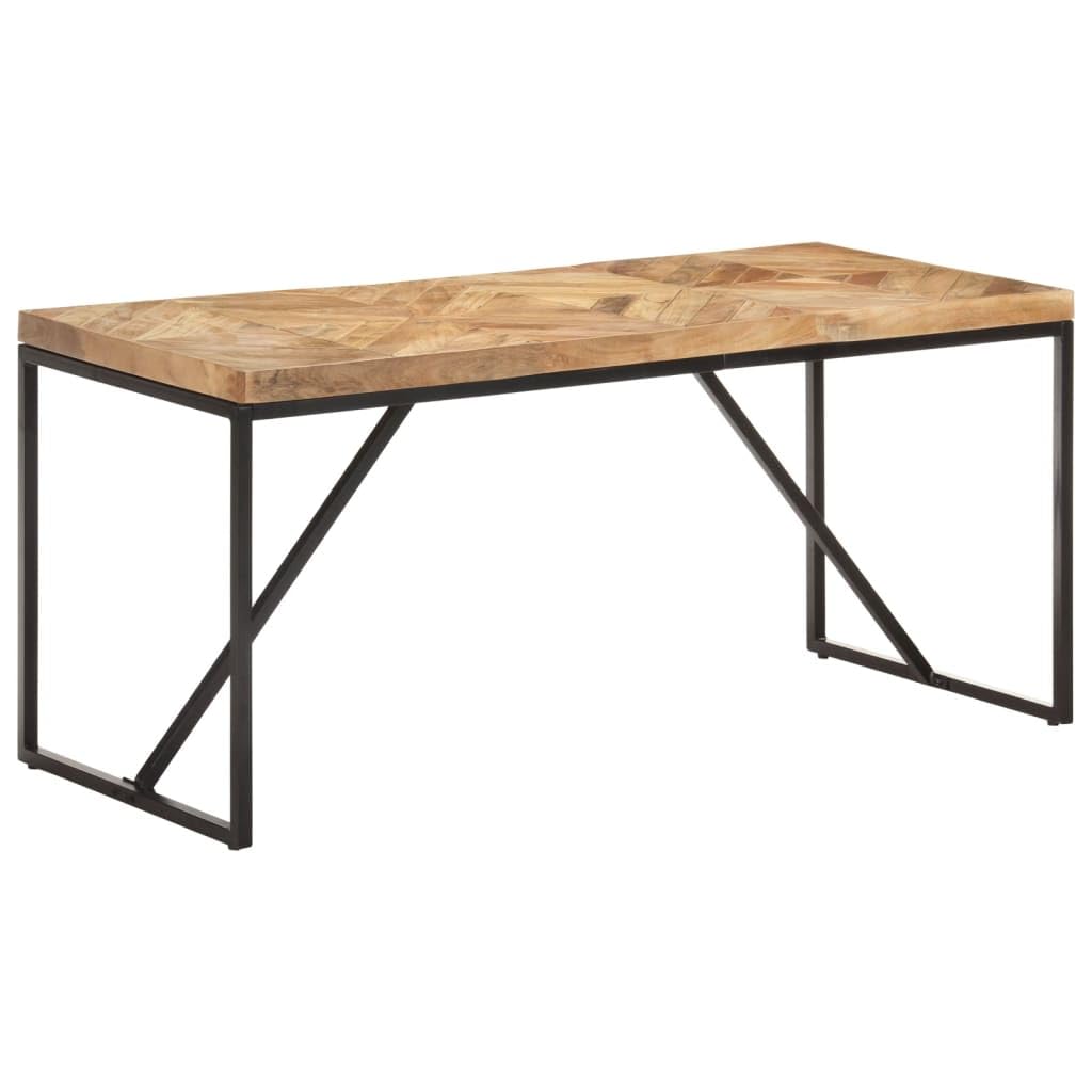 vidaXL Dining Table 63&quot;x27.6&quot;x29.9&quot; Solid Acacia and Mango Wood