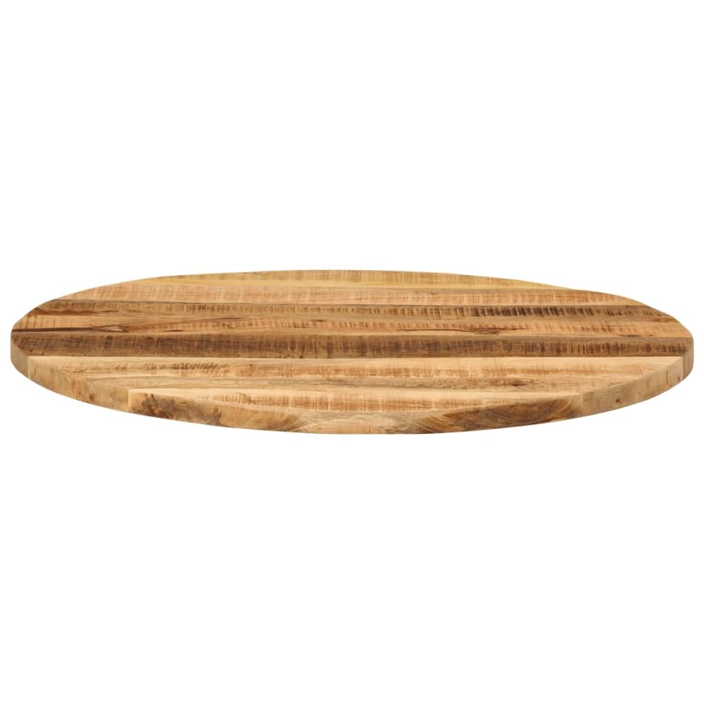 vidaXL Mango Wood Table Top 70 cm Diameter - Rustic Round Wooden Tabletop, Natural Finish for Dining/Living Room