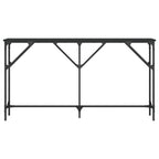 vidaXL Console Table in Black - Engineered Wood and Metal - Industrial Style - Sturdy & Adjustable Design for Entryway, Living Room, Hallway Decor