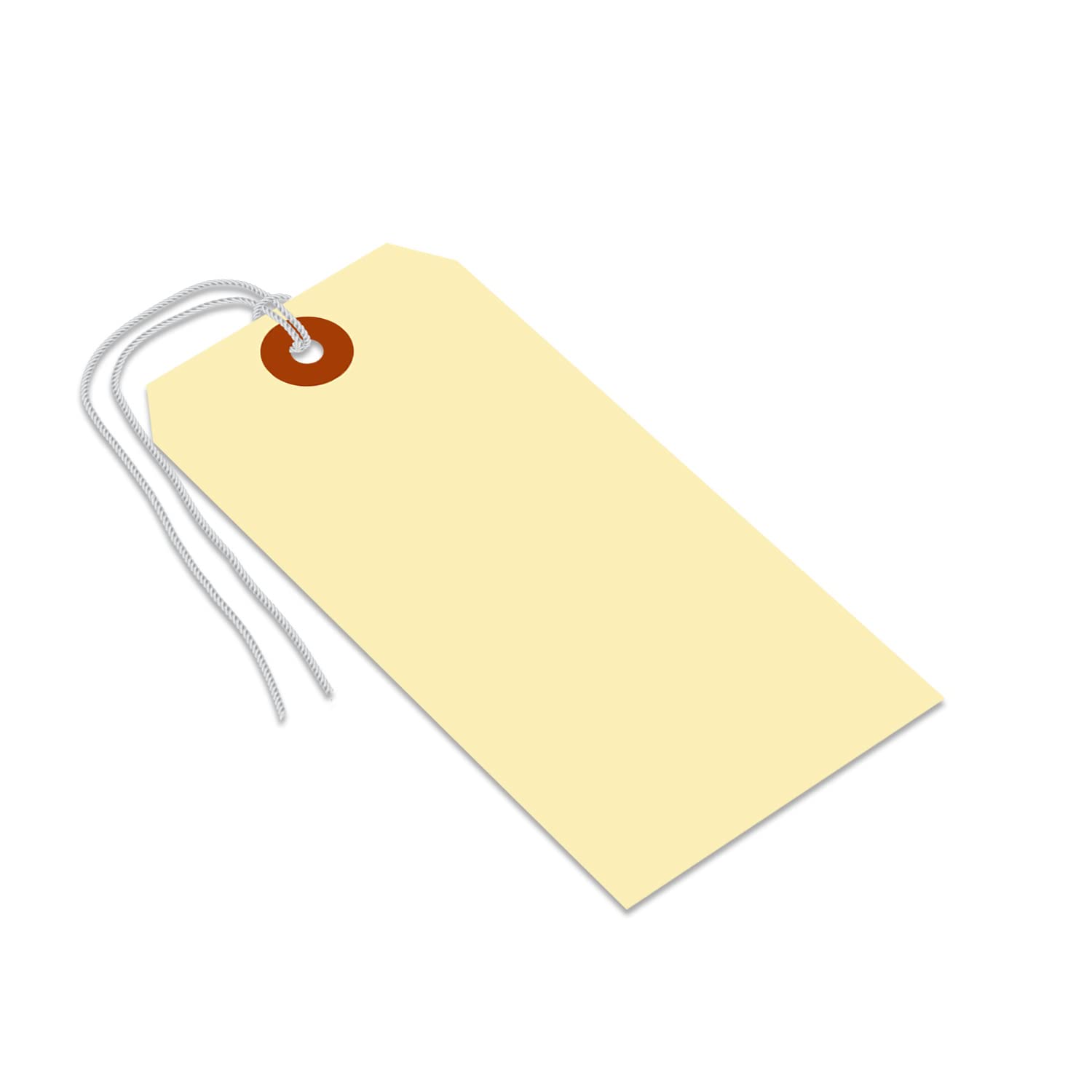 Smartsign Blank Shipping Tags With Pre-Attached Loop Strings, Size-6, Pack Of 1000, 10Pt Thick Manila Cardstock Tag, 5.25 X 2.62