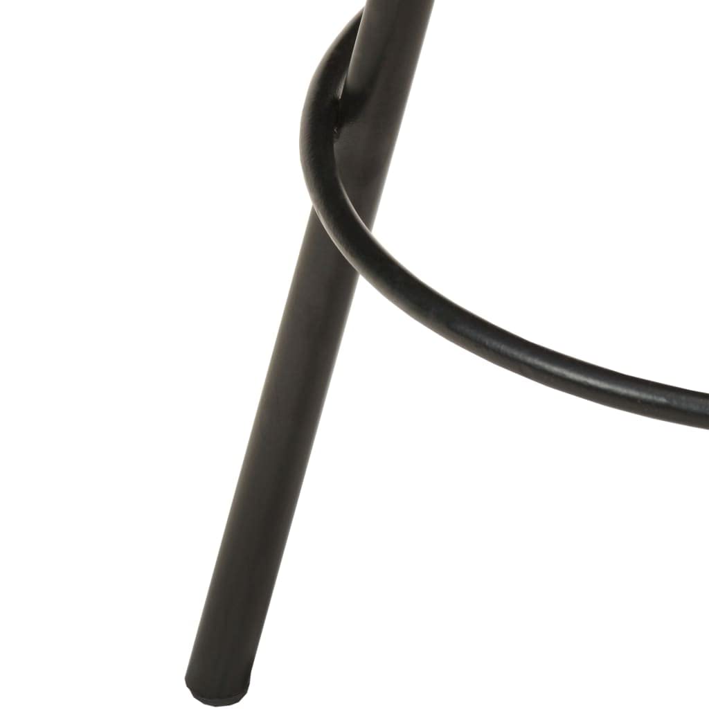 vidaXL Industrial Bar Stools - Set of 2, Rough Mango Wood, Sturdy Iron Base, Unique Wood Grains, Brown and Black