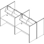 Lorell Essentials Rectangular Desk Shell