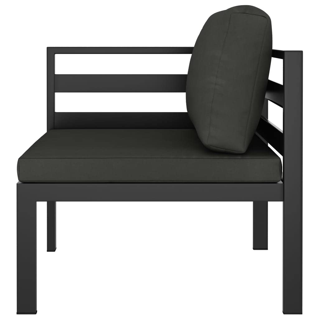 vidaXL 7-Piece Modular Patio Lounge Set - Aluminum Anthracite with Comfort Cushions and Durable Design - Chic Outdoor Furniture