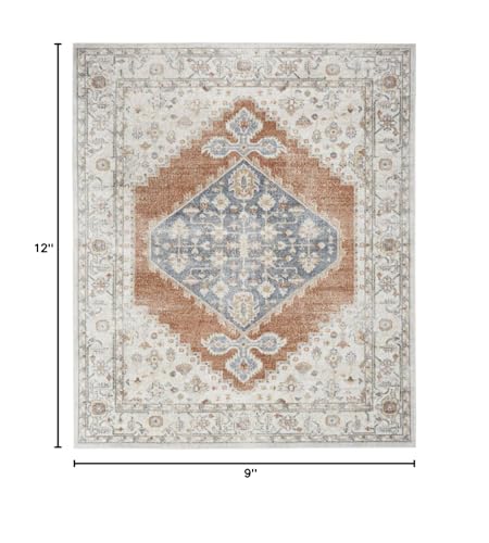 HomeRoots 521713 9 x 12 ft. Oriental Power Loom Distressed Rectangle Area Rug Gray