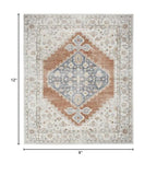 HomeRoots 521713 9 x 12 ft. Oriental Power Loom Distressed Rectangle Area Rug Gray