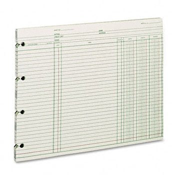 Wilson Jones End Balance Ledger Form Sheet,Ldgr,9.25X11.88,Gn 9178601 (Pack Of4)