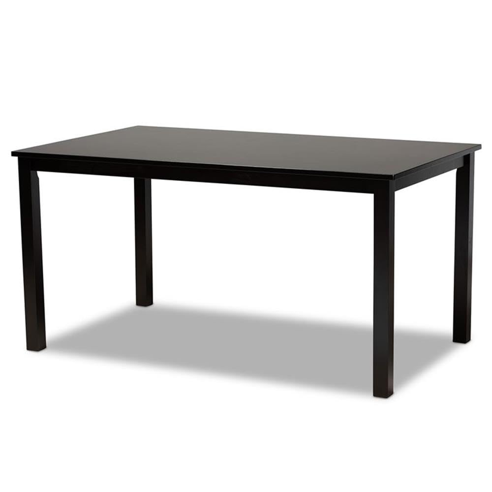 Baxton Studio Cherese Modern and Contemporary Grey Fabric Upholstered and Dark Brown Finished Wood 7-Piece Dining Set