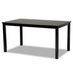 Baxton Studio Cherese Modern and Contemporary Grey Fabric Upholstered and Dark Brown Finished Wood 7-Piece Dining Set