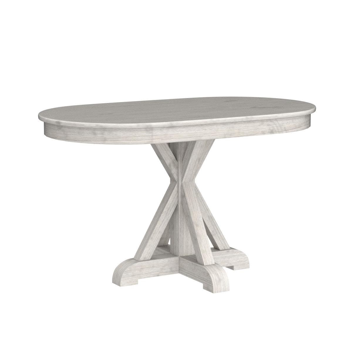 Kosas Home Gerald 47&Quot; Oval Solid Pine Wood Dining Table In Sunbleached Ivory