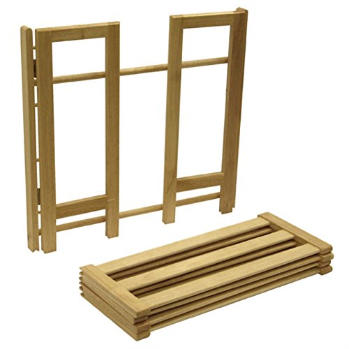 Ergode Clifford Shoe Rack | Holds 12 Pairs | Stackable Design | Solid Wood | Natural Finish | (81228-VV)