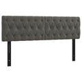 Vidaxl Headboards 2 Pcs Dark Gray 28.3"X2.8"X30.7"/34.6" Velvet