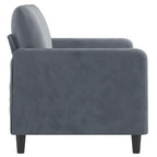 vidaXL Modern 2-Seater Sofa in Dark Gray - Soft Velvet Upholstered, Roomy Seats with Armrests, Stylish Design for Living Room