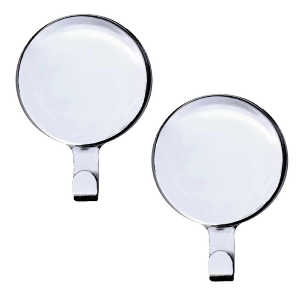 Haute Decor Attract Magnetic Wreath Hanger (Silver) - Set of 2 Magnets - for 2 Metal Doors/Surfaces or 1 Single-Pane Glass Door/