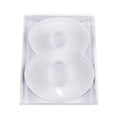 WENPACK 12 Fillable Cardboard Number Shaped Box With Clear Lid Birthday Treat (White, 8)