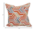 Blazing Needles Square Jacquard Throw Pillows, 17", Zucchini Tanger 4 Count