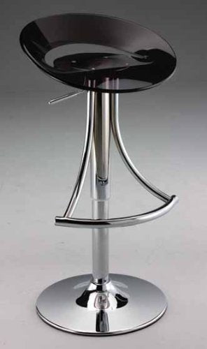 Neos Modern Furniture Arcrylic Bar Stool, Black