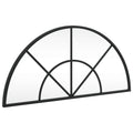 vidaXL Practical Wall Mirror with Black Iron Frame - Minimalistic Decorative Mirror for Bedroom, Living Room, Hallway, Bathroom - Wall-Mounted 23.6"x11.8" Design