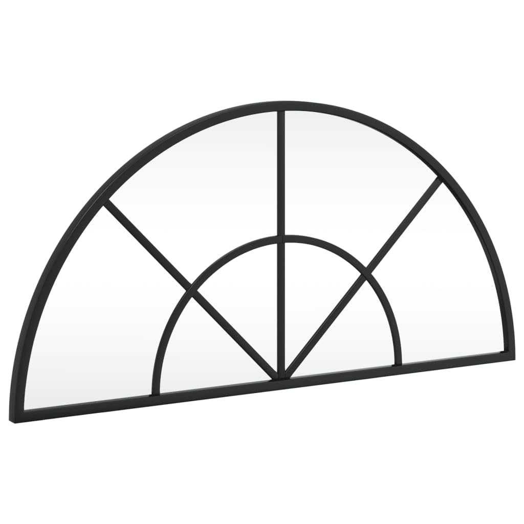 vidaXL Practical Wall Mirror with Black Iron Frame - Minimalistic Decorative Mirror for Bedroom, Living Room, Hallway, Bathroom - Wall-Mounted 23.6"x11.8" Design