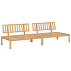 vidaXL Patio Pallet Middle Sofas - Modular Outdoor Furniture 2 Pcs in Solid Wood Acacia for Garden, Patio, Terrace - 47.2 x 36.2 x 27.2 Inches