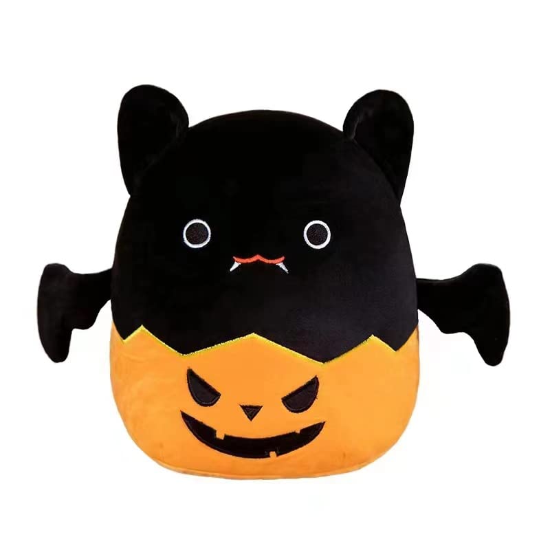 Zrswqybz Halloween Black Cow Plush Pillow Toy,Cute Soft Cow Stuffed Animals Great Gift For Kids Birthdays, Christmas (Pumpkin Ba