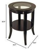 Ergode Wood Stafford End Table | Classic & Contemporary Design | Oyster Gray Finish | Drawer & Shelf | Solid & Composite Wood | 19.9' W x 18.9' D x 22' H (16018-VV) (92218-VV)