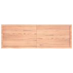 vidaXL Light Brown Treated Solid Oak Wood Table Top – Versatile, Handcrafted with Live Edge, Ready-to-use Surface, Ideal for Both Home and Office