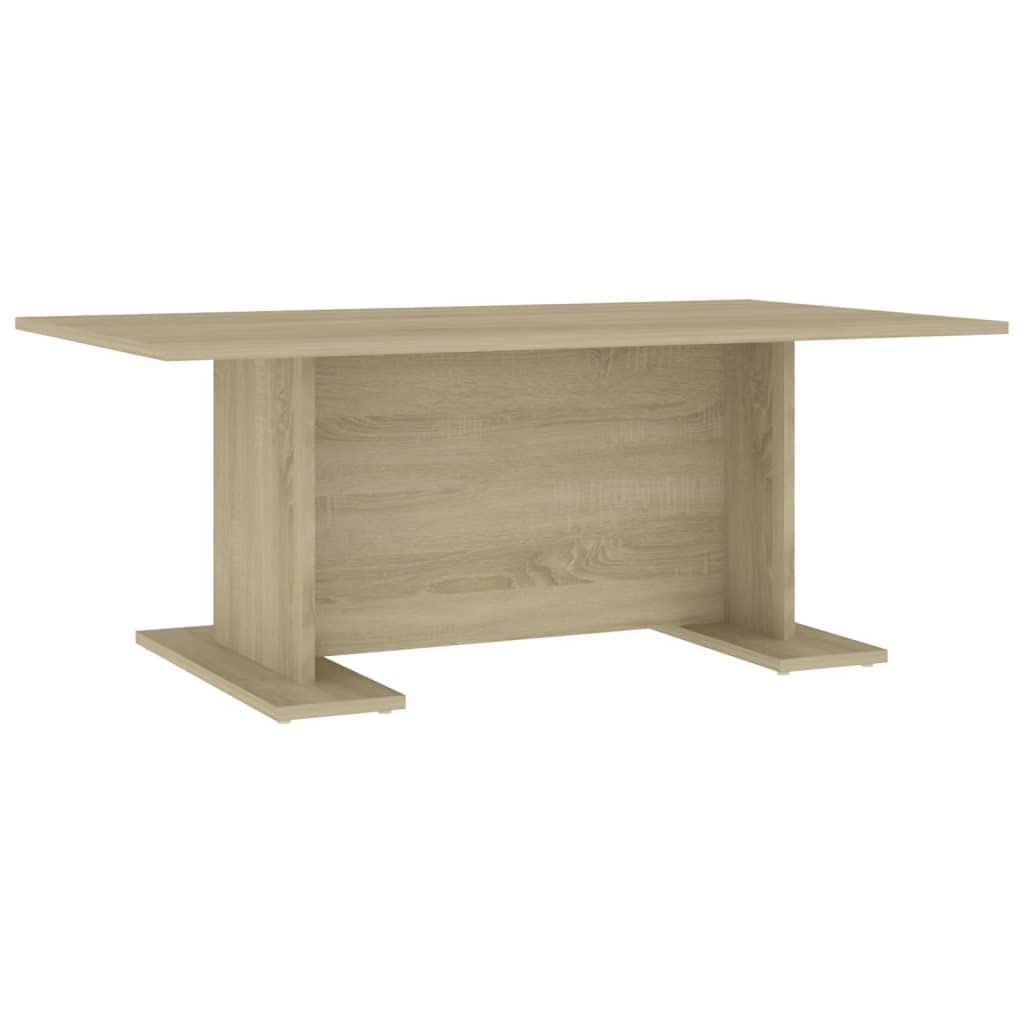 Vidaxl Coffee Table White And Sonoma Oak 40.7&quot;X23.6&quot;X15.7&quot; Engineered Wood