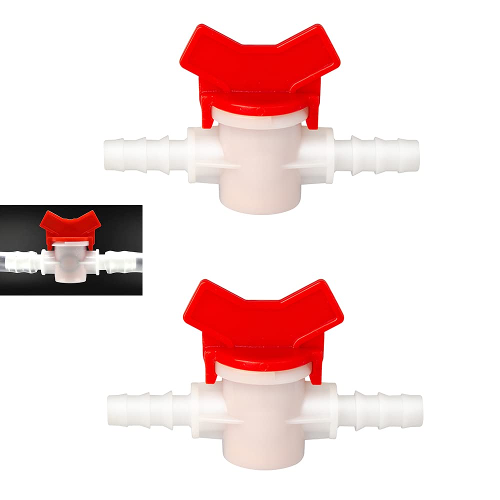 Feelers Drip Irrigation Switch Valve, 3/4' Barbed Hose Id Ball Valve For Drip Irrigation Hoses Agricultura Garden (Pack Of 2)