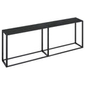 vidaXL Console Table in Black - Made of Tempered Glass and Powder-Coated Steel - Ideal for Living Room, Office, Lounge Area - 86