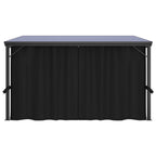 "Vidaxl Gazebo With Curtains - Uv-Resistant Pvc Roof - Aluminum And Steel Construction - Anthracite - 13.3'X9.6'X8' - Outdoor Event Shelter"