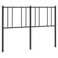 vidaXL Headboard, Headboard with Metal Frame for Double Bed, Bed Header with Steel Back Support for Bedroom Furniture, Black 53.1"