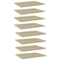 vidaXL Sonoma Oak Bookshelf Boards, Set of 8, Engineered Wood, Easy to Clean, Versatile Use, California Prop 65 Compliant