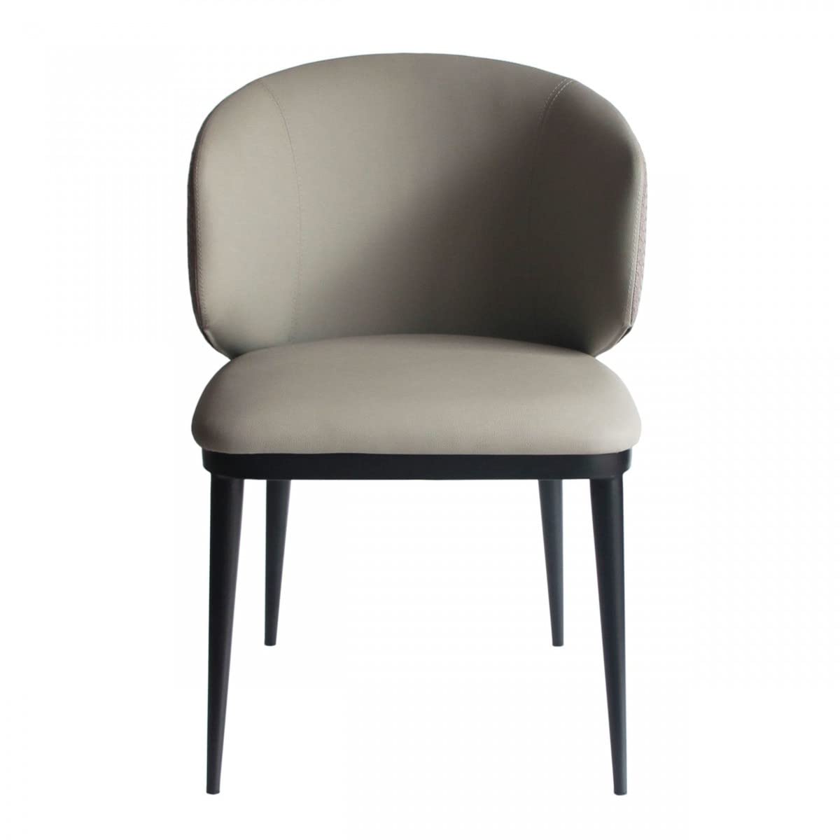 HomeRoots Faux Leather, Metal Beige Modern Faux Leather Dining Chair