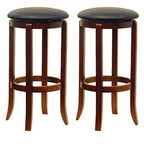 Ergode Wood Summit 3-Piece Pub Table Set | Modern Retro Style | Sturdy Wood Composite Tabletop | Adjustable Swivel Stools | Chrome Plated Finish (94581-VV)