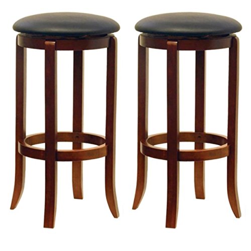 Ergode Wood Summit 3-Piece Pub Table Set | Modern Retro Style | Sturdy Wood Composite Tabletop | Adjustable Swivel Stools | Chrome Plated Finish (94581-VV)