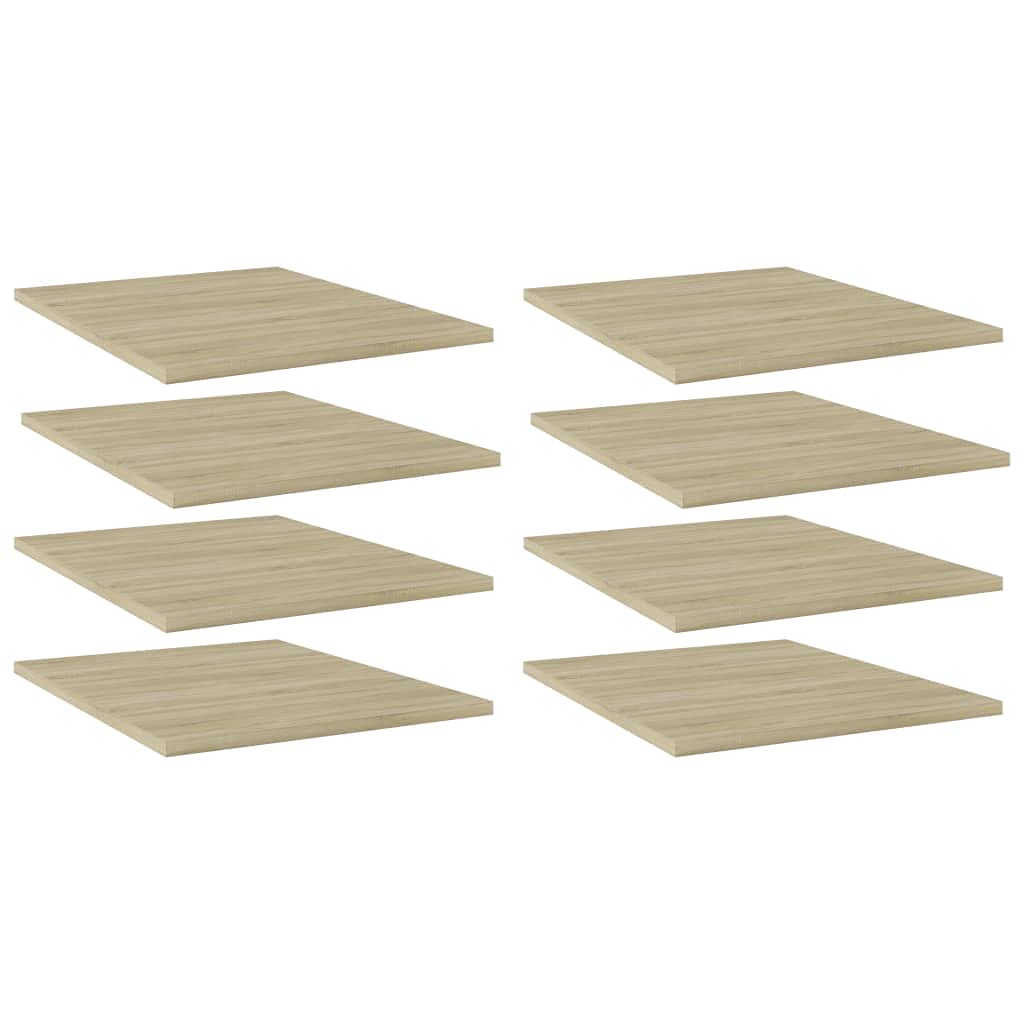 vidaXL | Sonoma Oak Bookshelf Boards 8 pcs | Engineered Wood | Easy to Install and Clean | Modern Style | Extra Storage Options | Dimensions: 15.7&quot; x 19.7&quot; x 0.6&quot;