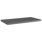 vidaXL Bookshelf Boards - Floating Shelf - High Gloss Gray - Engineered Wood - 15.7"x7.9"x0.6" - Modern Storage Solution - Set of 4