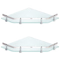 ALTON ASP7306, Diamond Frosted Glass, 12INCH, Pack of 2, Corner Shelf