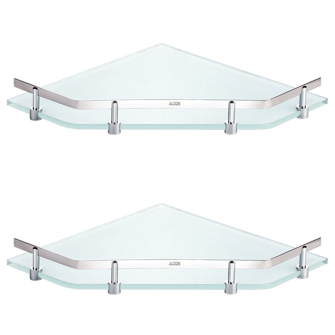 ALTON ASP7306, Diamond Frosted Glass, 12INCH, Pack of 2, Corner Shelf