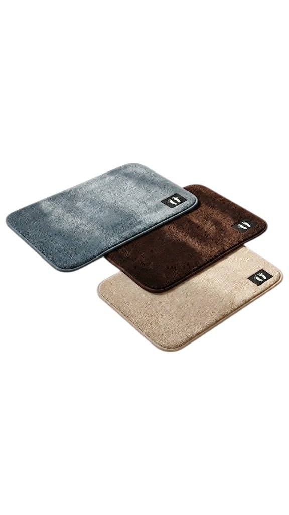 M.B.E Soft Microfiber Bath Mat  Rectangular, NonSlip, Quick Dry, MultiColor Options | Pack of 3