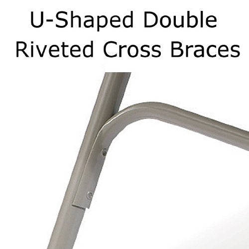 National Public Seating All Steel Folding Chairs - Set Of 4, Black, Model Number 210