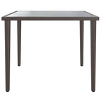 vidaXL Steel Patio Table - Durable Outdoor Coffee Table with Stable Top - Gray Lounge Table with Maximum Load Capacity of 242.5 lbs - 18.9"x18.9"x14.6" Dimensions – Assembly Required