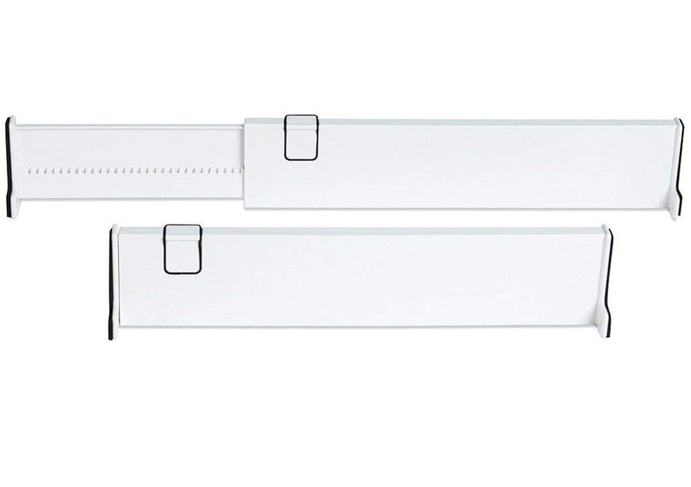 Tokezo Drawer Organizer For Kitchen Plastic Drawer Divider. NonSlip Grips Drawer Divider